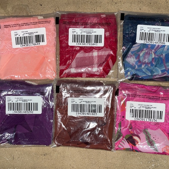 Soma 6 pairs of vanishing edge microfiber with lace hipster  panties, size M - Picture 2 of 3